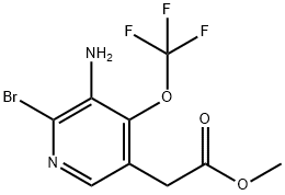 Methyl 3-amino-2-bromo-4-(trifluoromethoxy)pyridine-5-acetate 结构式