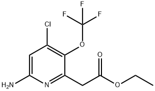Ethyl 6-amino-4-chloro-3-(trifluoromethoxy)pyridine-2-acetate 结构式