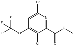 Methyl 6-bromo-3-chloro-4-(trifluoromethoxy)pyridine-2-carboxylate 结构式