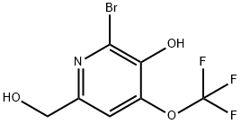 2-Bromo-3-hydroxy-4-(trifluoromethoxy)pyridine-6-methanol 结构式