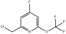 2-(Chloromethyl)-4-fluoro-6-(trifluoromethoxy)pyridine 结构式