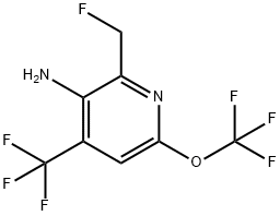 3-Amino-2-(fluoromethyl)-6-(trifluoromethoxy)-4-(trifluoromethyl)pyridine 结构式