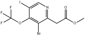 Methyl 3-bromo-5-iodo-4-(trifluoromethoxy)pyridine-2-acetate 结构式