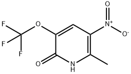 2-Hydroxy-6-methyl-5-nitro-3-(trifluoromethoxy)pyridine 结构式