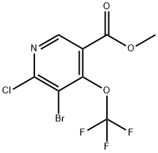 Methyl 3-bromo-2-chloro-4-(trifluoromethoxy)pyridine-5-carboxylate 结构式
