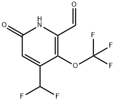 4-(Difluoromethyl)-6-hydroxy-3-(trifluoromethoxy)pyridine-2-carboxaldehyde 结构式