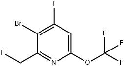 3-Bromo-2-(fluoromethyl)-4-iodo-6-(trifluoromethoxy)pyridine 结构式