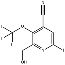 4-Cyano-6-iodo-3-(trifluoromethoxy)pyridine-2-methanol 结构式