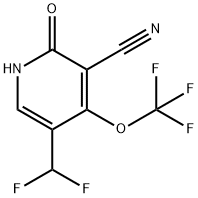 3-Cyano-5-(difluoromethyl)-2-hydroxy-4-(trifluoromethoxy)pyridine 结构式