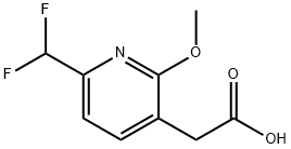 2-(6-(二氟甲基)-2-甲氧基吡啶-3-基)乙酸 结构式