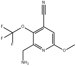 2-(Aminomethyl)-4-cyano-6-methoxy-3-(trifluoromethoxy)pyridine 结构式
