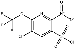 3-Chloro-6-nitro-2-(trifluoromethoxy)pyridine-5-sulfonyl chloride 结构式