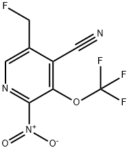 4-Cyano-5-(fluoromethyl)-2-nitro-3-(trifluoromethoxy)pyridine 结构式