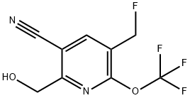 3-Cyano-5-(fluoromethyl)-6-(trifluoromethoxy)pyridine-2-methanol 结构式