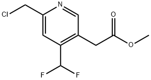 Methyl 2-(chloromethyl)-4-(difluoromethyl)pyridine-5-acetate 结构式