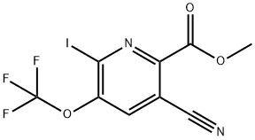 Methyl 5-cyano-2-iodo-3-(trifluoromethoxy)pyridine-6-carboxylate 结构式
