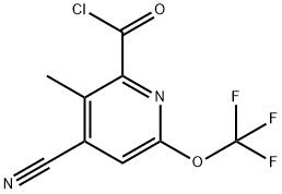 4-Cyano-3-methyl-6-(trifluoromethoxy)pyridine-2-carbonyl chloride 结构式