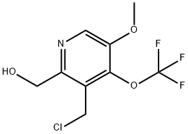 3-(Chloromethyl)-5-methoxy-4-(trifluoromethoxy)pyridine-2-methanol 结构式