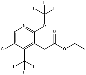 Ethyl 5-chloro-2-(trifluoromethoxy)-4-(trifluoromethyl)pyridine-3-acetate 结构式