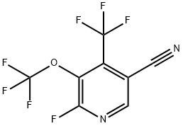 5-Cyano-2-fluoro-3-(trifluoromethoxy)-4-(trifluoromethyl)pyridine 结构式