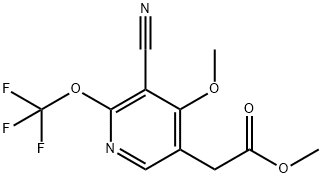 Methyl 3-cyano-4-methoxy-2-(trifluoromethoxy)pyridine-5-acetate