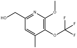 2-Methoxy-4-methyl-3-(trifluoromethoxy)pyridine-6-methanol 结构式