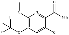 5-Chloro-2-methoxy-3-(trifluoromethoxy)pyridine-6-carboxamide 结构式