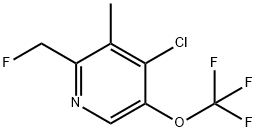 4-Chloro-2-(fluoromethyl)-3-methyl-5-(trifluoromethoxy)pyridine 结构式