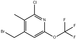 4-(Bromomethyl)-2-chloro-3-methyl-6-(trifluoromethoxy)pyridine 结构式