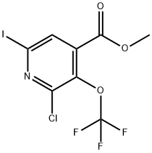 Methyl 2-chloro-6-iodo-3-(trifluoromethoxy)pyridine-4-carboxylate 结构式