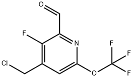4-(Chloromethyl)-3-fluoro-6-(trifluoromethoxy)pyridine-2-carboxaldehyde 结构式