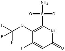 4-Fluoro-6-hydroxy-3-(trifluoromethoxy)pyridine-2-sulfonamide 结构式