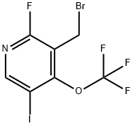 3-(Bromomethyl)-2-fluoro-5-iodo-4-(trifluoromethoxy)pyridine 结构式