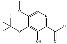 3-Hydroxy-5-methoxy-4-(trifluoromethoxy)pyridine-2-carbonyl chloride 结构式