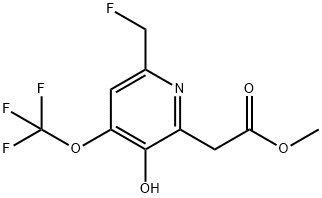 Methyl 6-(fluoromethyl)-3-hydroxy-4-(trifluoromethoxy)pyridine-2-acetate 结构式