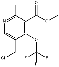 Methyl 5-(chloromethyl)-2-iodo-4-(trifluoromethoxy)pyridine-3-carboxylate 结构式
