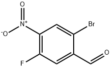 2-溴-5-氟-4-硝基苯甲醛 结构式