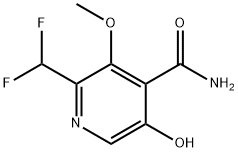 2-(Difluoromethyl)-5-hydroxy-3-methoxypyridine-4-carboxamide 结构式