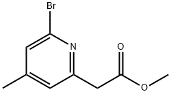 methyl 2-(6-bromo-4-methylpyridin-2-yl)acetate 结构式