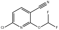 6-氯-2-(二氟甲氧基)烟腈 结构式