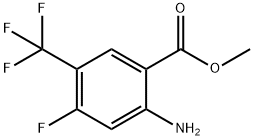 Benzoic acid, 2-amino-4-fluoro-5-(trifluoromethyl)-, methyl ester 结构式