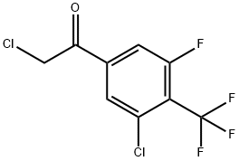 3'-Chloro-5'-fluoro-4'-(trifluoromethyl)phenacyl chloride 结构式