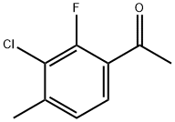 1-(3-氯-2-氟-4-甲基苯基)-乙酮 结构式