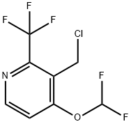 3-Chloromethyl-4-difluoromethoxy-2-(trifluoromethyl)pyridine 结构式