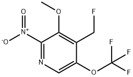 4-(Fluoromethyl)-3-methoxy-2-nitro-5-(trifluoromethoxy)pyridine 结构式