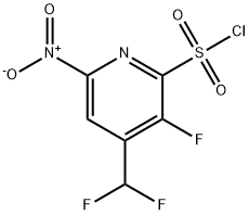 4-(Difluoromethyl)-3-fluoro-6-nitropyridine-2-sulfonyl chloride