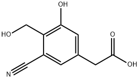 3-Cyano-5-hydroxy-4-(hydroxymethyl)phenylacetic acid 结构式