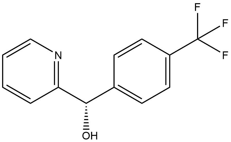 (S)-4-三氟甲基苯基-2-吡啶甲醇 结构式