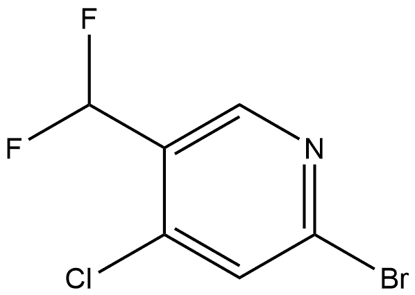 2-溴-4-氯-5-(二氟甲基)吡啶 结构式