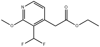 Ethyl 3-(difluoromethyl)-2-methoxypyridine-4-acetate 结构式